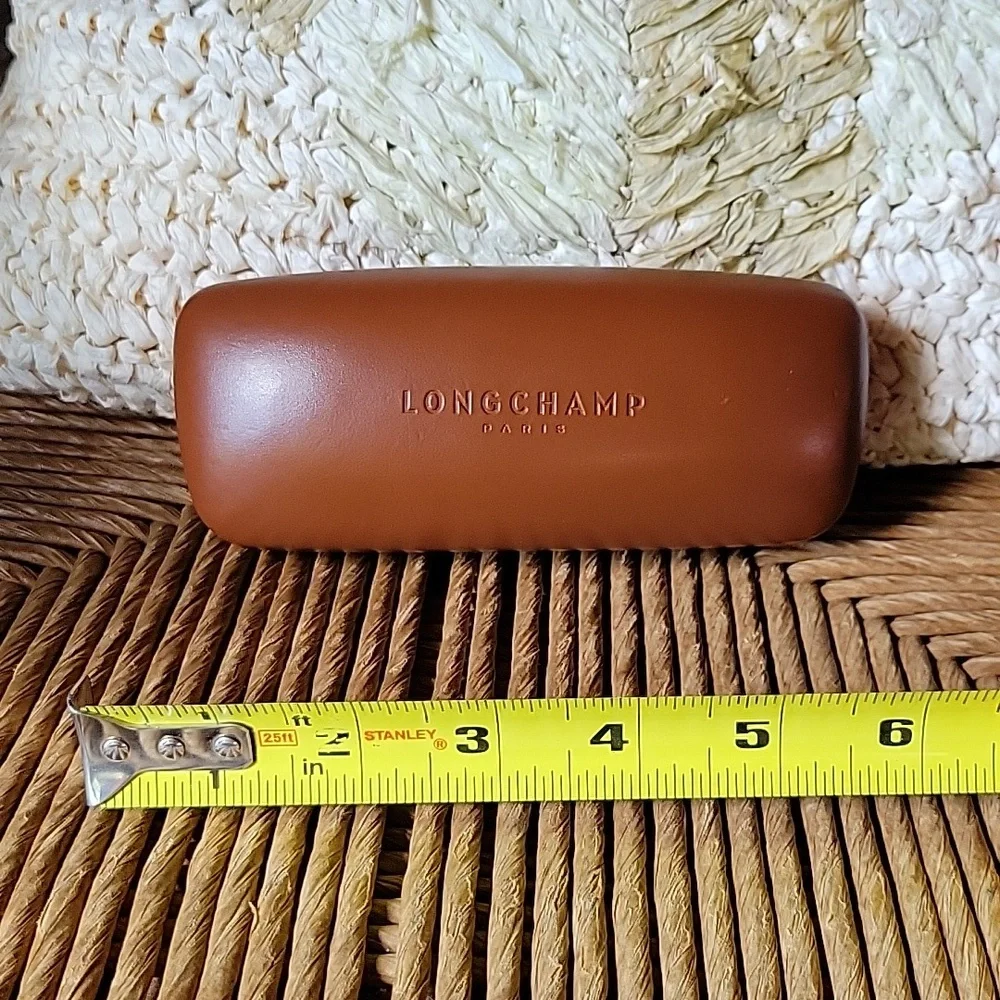 Longchamp Paris, brown hard eyeglass/sunglass case